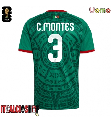 Messico Cesar Montes #3 Prima Maglia Mondiali 2026 Manica Corta